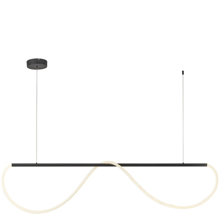 Lampa wisząca Meleca M czarna LED CCT - 6891