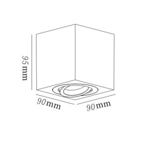 Oprawa natynkowa Lyon czarna 1xGU10