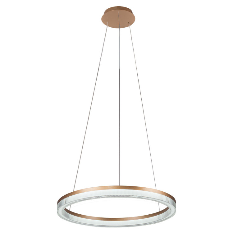 Lampa wisząca Midway Cristal Triangle złoto - transparentna LED CCT - 6999