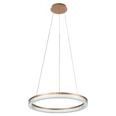 Lampa wisząca Midway Cristal Triangle złoto - transparentna LED CCT