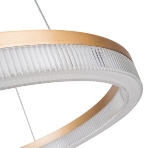 Lampa wisząca Midway Cristal Triangle złoto - transparentna LED CCT