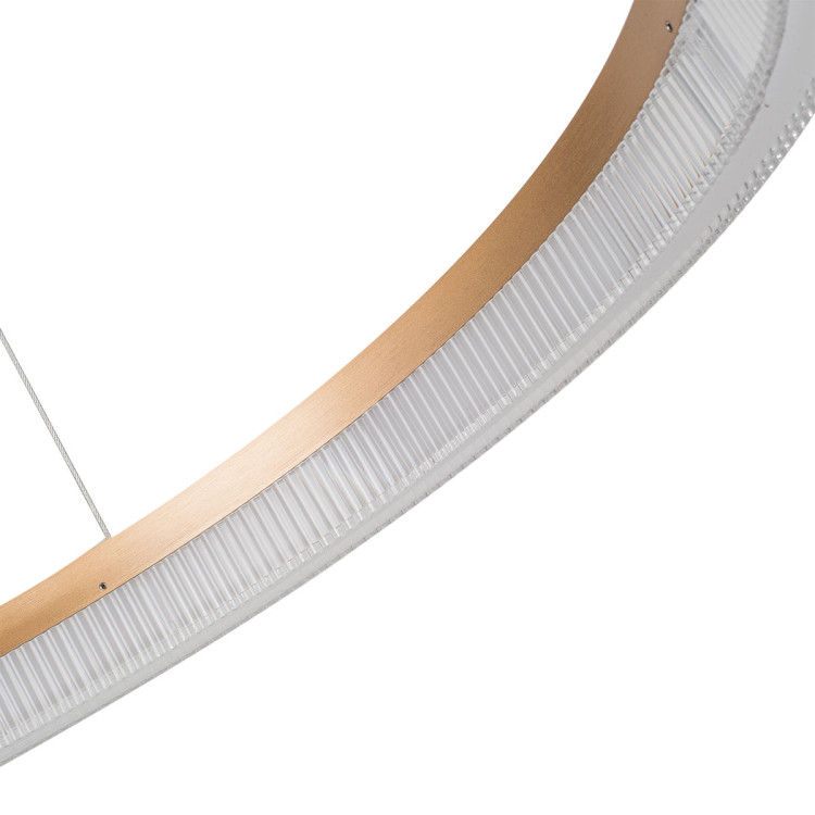 Lampa wisząca Midway Cristal Triangle złoto - transparentna LED CCT - 7002