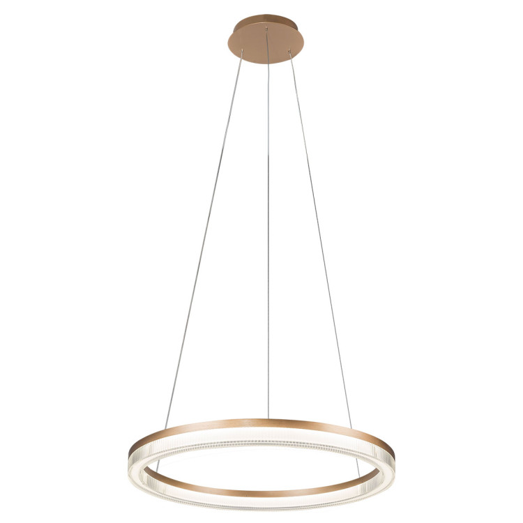 Lampa wisząca Midway Cristal Triangle złoto - transparentna LED CCT - 7009