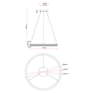 Lampa wisząca Midway Cristal Triangle złoto - transparentna LED CCT