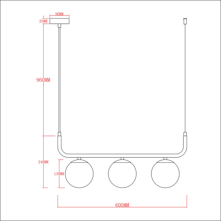 Lampa wisząca Alisa złota 3xE14 - 7028
