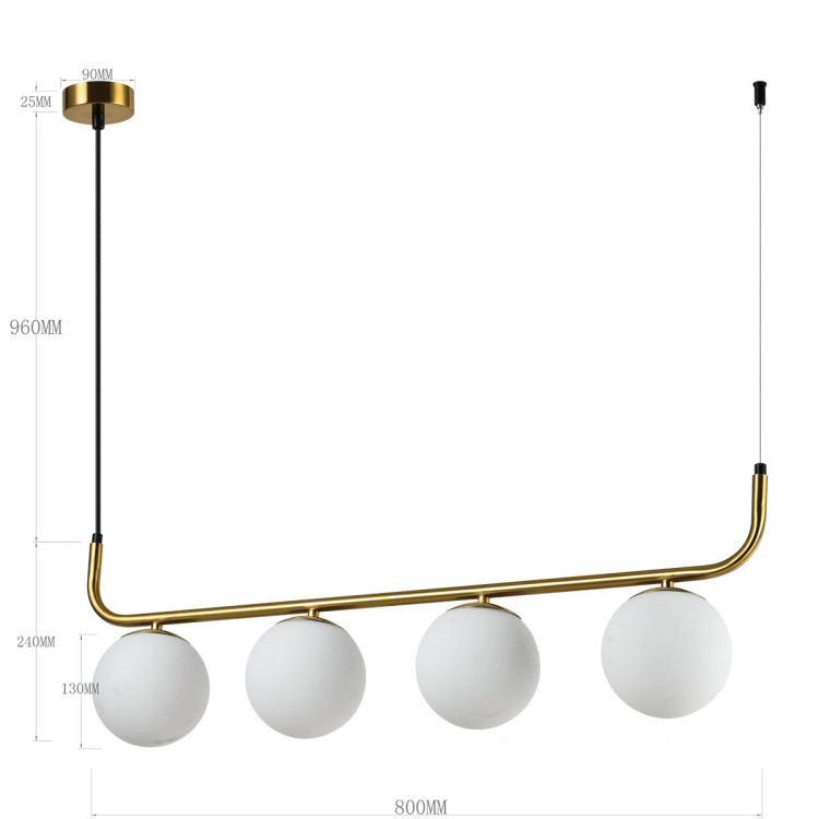 Lampa wisząca Alisa złota 4xE14 - 7067