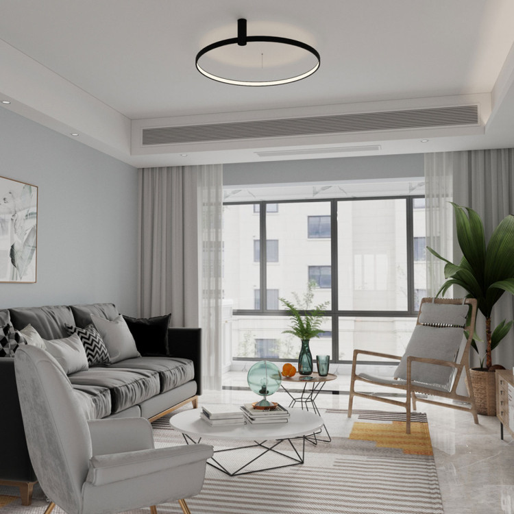 Plafon Ring S czarny LED CCT - 7100