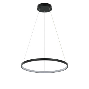Lampa wisząca Ring 40 cm czarna LED CCT
