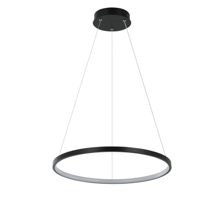 Lampa wisząca Ring 40 cm czarna LED CCT - 7112