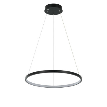 Lampa wisząca Ring 40 cm czarna LED CCT