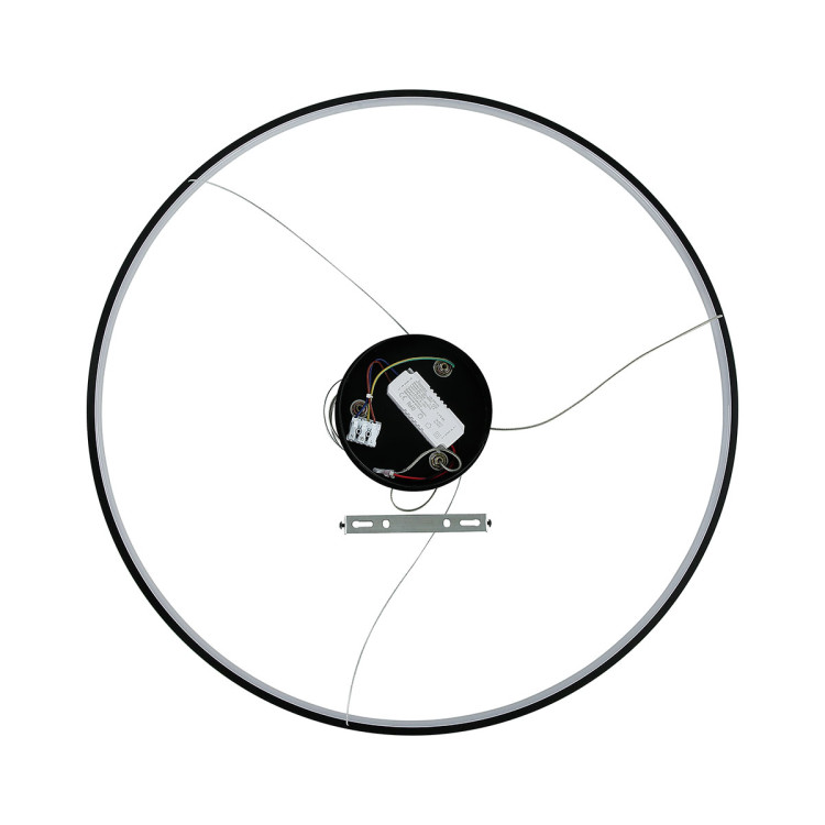 Lampa wisząca Ring 66 cm czarna LED CCT - 7119