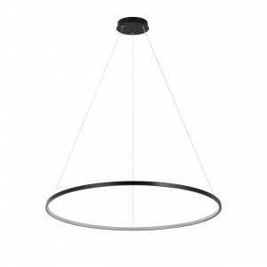 Lampa wisząca Ring 80 cm czarna LED CCT