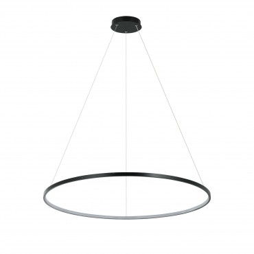 Lampa wisząca Ring 80 cm czarna LED CCT