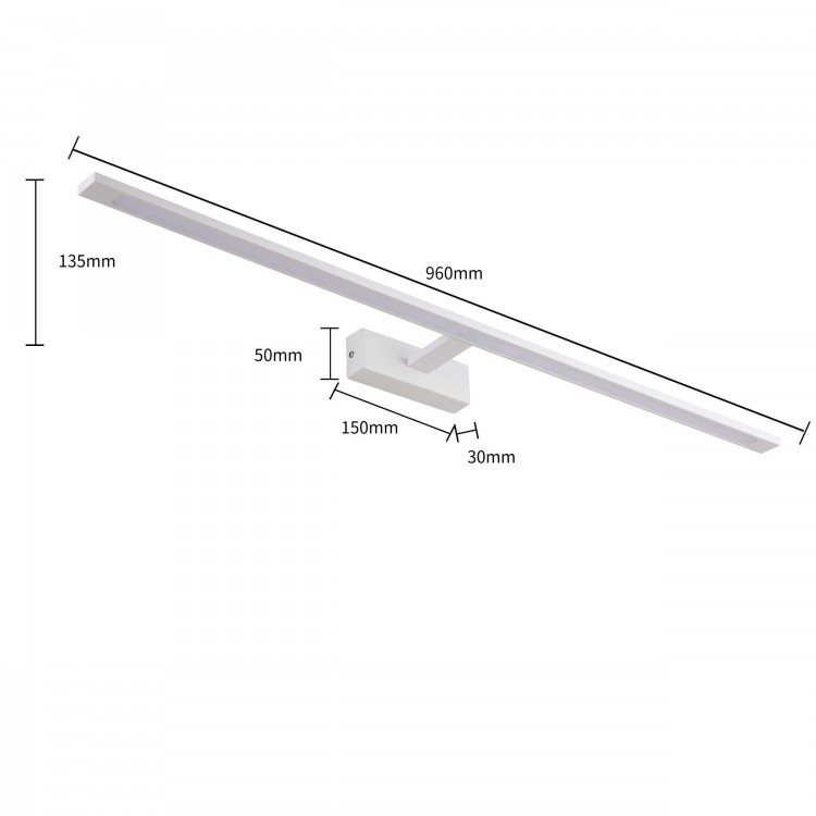 Kinkiet Isla XXL biały 96cm IP44 LED CCT - 7225