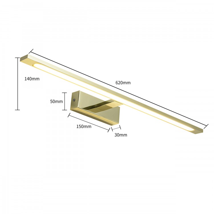 Kinkiet Isla złoty 62cm IP44 LED CCT - 7244