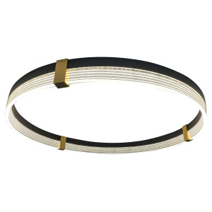 Lampa wisząca Plum Triangle 80 cm czarno-transparentna LED CCT