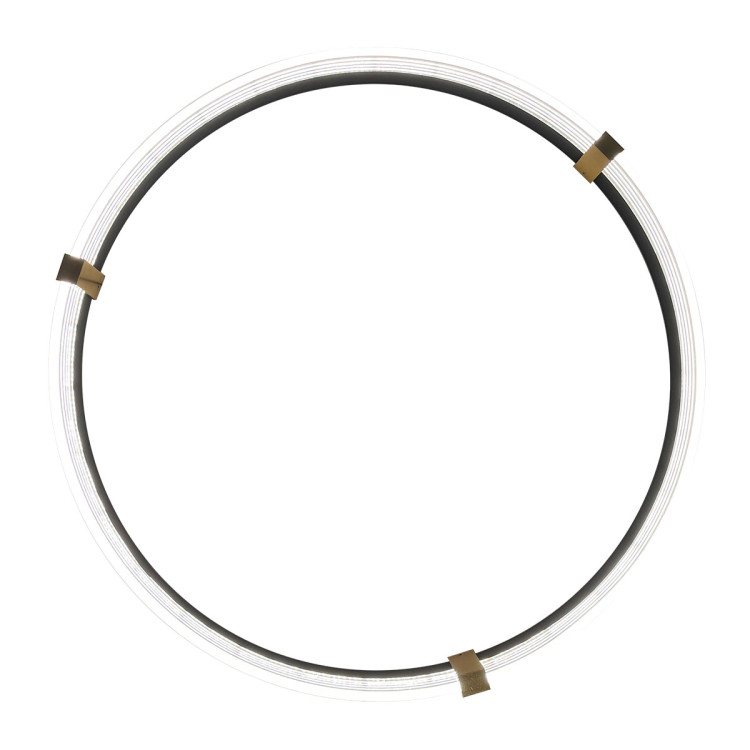 Lampa wisząca Plum Triangle 80 cm czarno-transparentna LED CCT - 7281