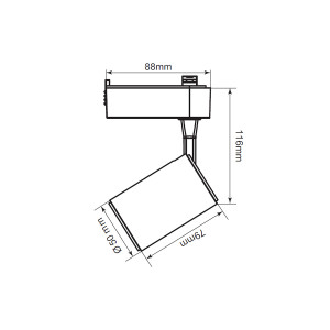 Reflektor do szynoprzewodu Leon 1F biały LED 3000K