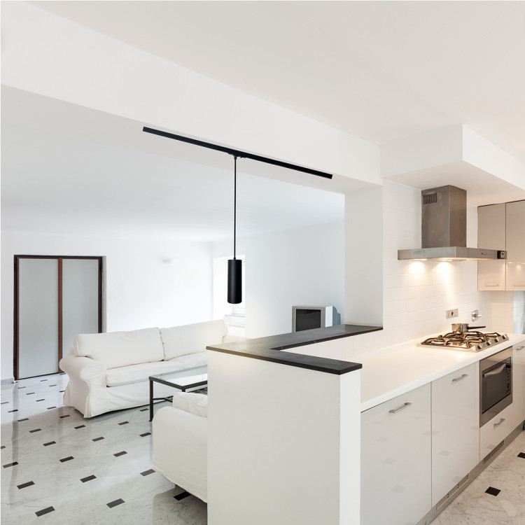 Lampa wisząca do szynoprzewodu Snow 1F czarna 1xGU10 - 7455