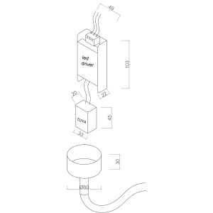 Lampa wisząca Rope Light 2 m biała Tuya Smart LED CCT