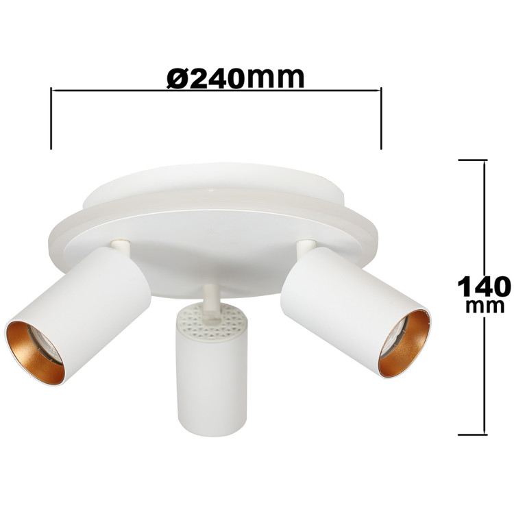 Plafon Parma 3 okrągły biały 3xGU10 LED CCT - 7580