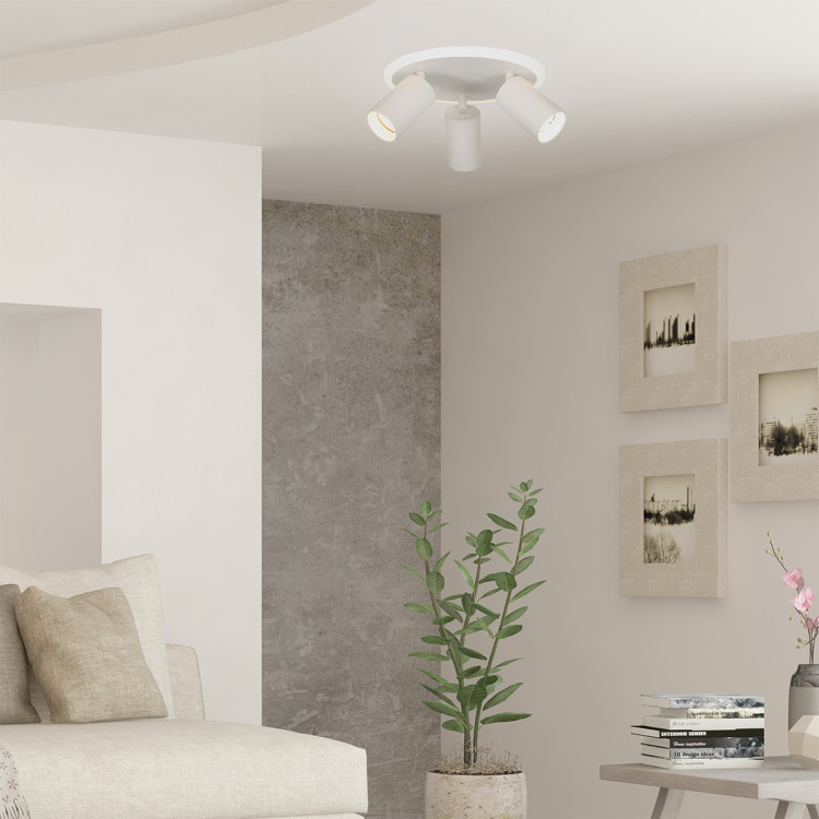 Plafon Parma 3 okrągły biały 3xGU10 LED CCT - 7581