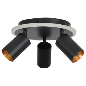 Plafon Parma 3 okrągły czarny 3xGU10 LED CCT