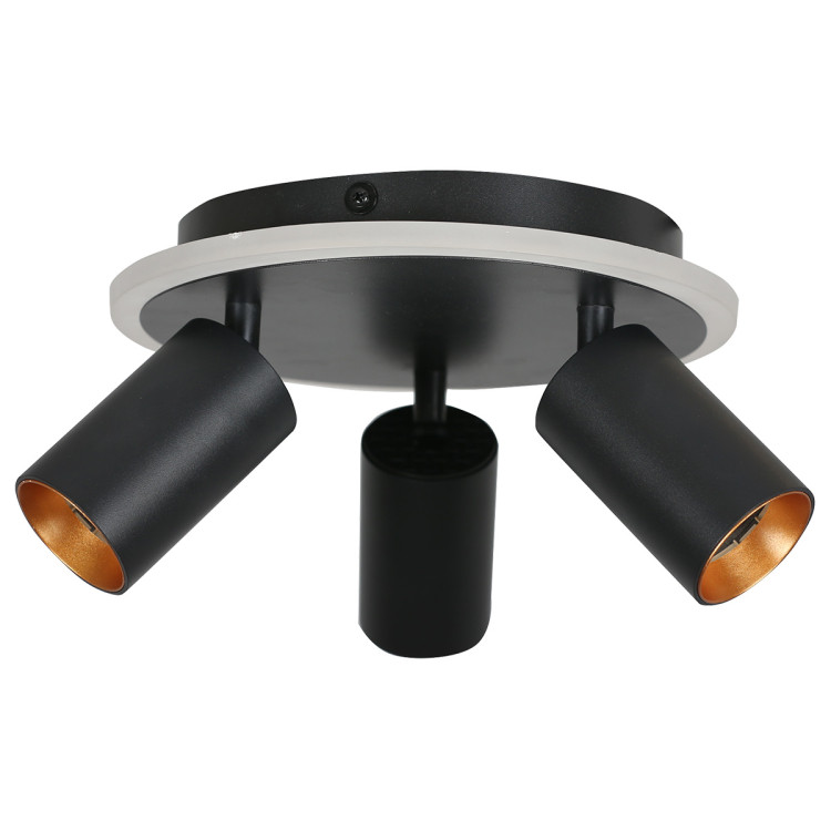 Plafon Parma 3 okrągły czarny 3xGU10 LED CCT - 7588