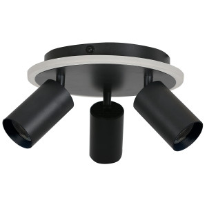 Plafon Parma 3 okrągły czarny 3xGU10 LED CCT