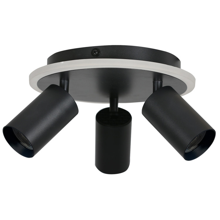 Plafon Parma 3 okrągły czarny 3xGU10 LED CCT - 7589