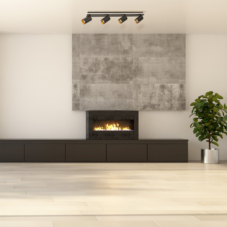 Zestaw reflektorów plafon Parma czarny 4xGU10 plus LED - 7598