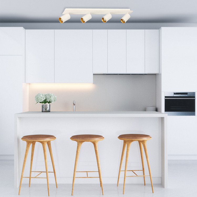 Zestaw reflektorów plafon Parma biały 4xGU10 plus LED - 7600