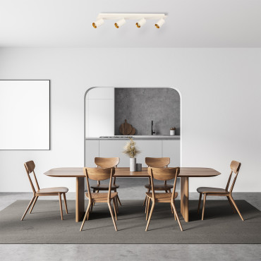 Zestaw reflektorów plafon Parma biały 4xGU10 plus LED