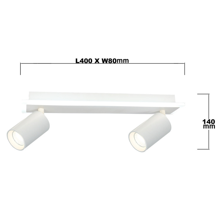 Spot Parma 2 biały 2xGU10 LED CCT - 7607