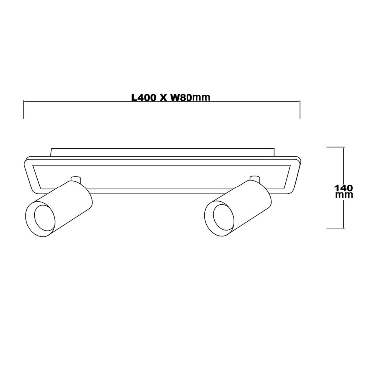 Spot Parma 2 biały 2xGU10 LED CCT - 7619