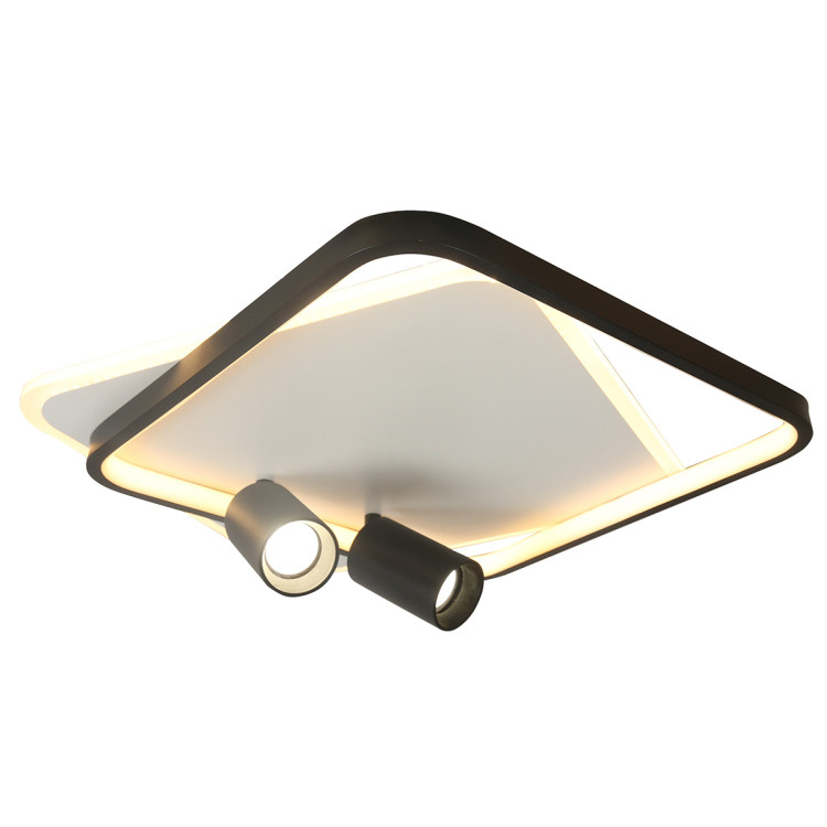 Plafon Parma 2 kwadratowy czarny 2xGU10 LED CCT - 7641