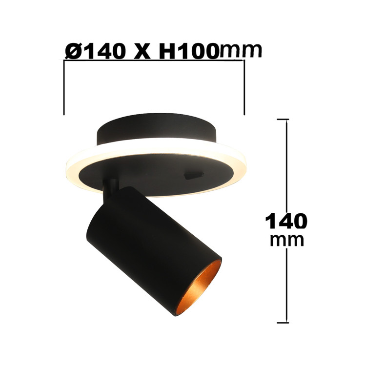 Spot Parma 1 czarny 1xGU10 LED CCT - 7653