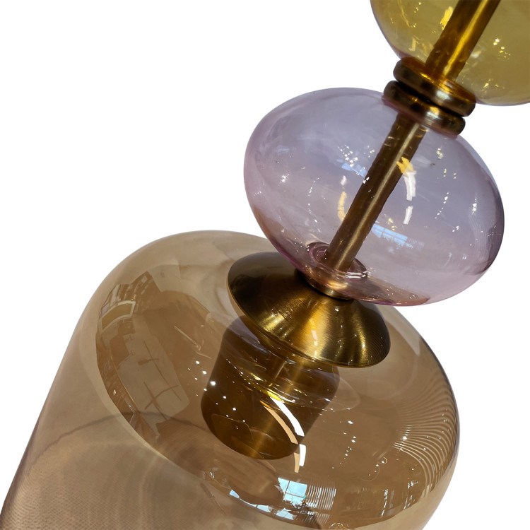 Lampa wisząca Tropea bursztynowa 1xE27 - 7669