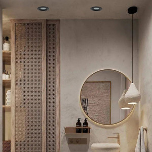 Ruchome oczko podtynkowe Lagos czarne IP65 1xGU10