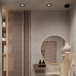 Ruchome oczko podtynkowe Lagos czarne IP65 1xGU10