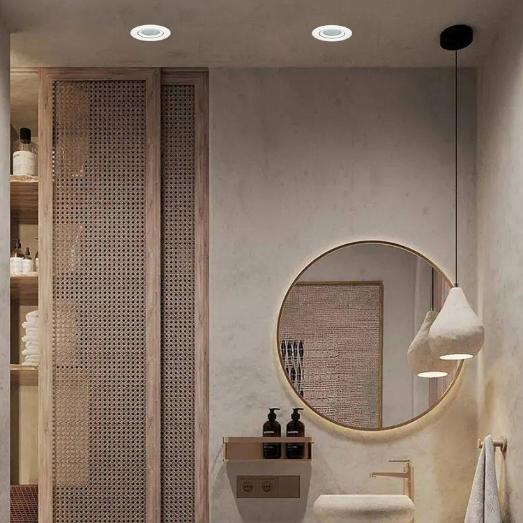 Ruchome oczko podtynkowe Lagos białe IP65 1xGU10 - 7725