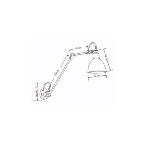 Togo kinkiet z wysięgnikiem czarny