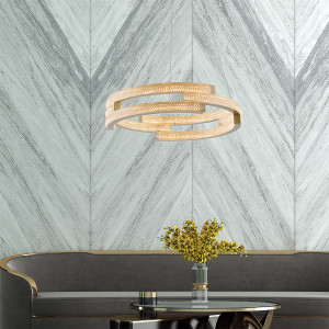 Lampa wisząca Tarja złota LED CCT