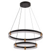 Lampa wisząca Plum 60 cm 40 cm czarno-transparentna LED CCT