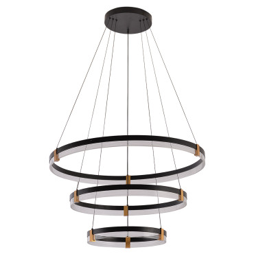 Lampa wisząca Plum 80 cm 60 cm 40 cm czarno-transparentna LED CCT