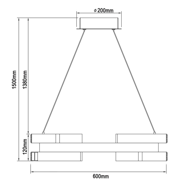 Lampa wisząca Tarja złota LED CCT - 7967
