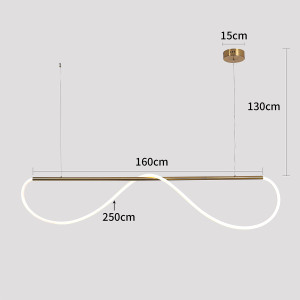 Lampa wisząca Meleca M czarna LED CCT