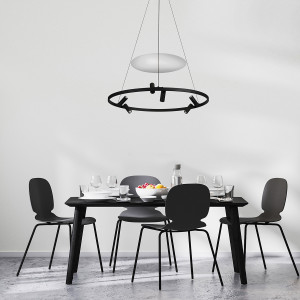 Lampa wisząca Almeria czarna LED 4000K