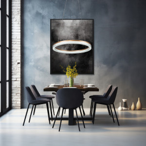 Lampa wisząca Midway Cristal Triangle złoto - transparentna LED CCT