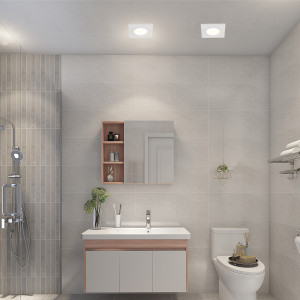 Oczko podtynkowe kwadratowe Lagos białe IP65 1xGU10